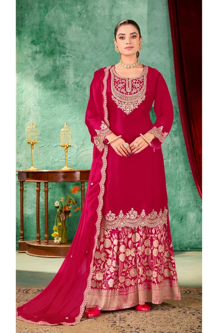 Khas 4475 Chiffon Silk Ladies Pakistani Readymade Suits Wholesale Market In Surat
